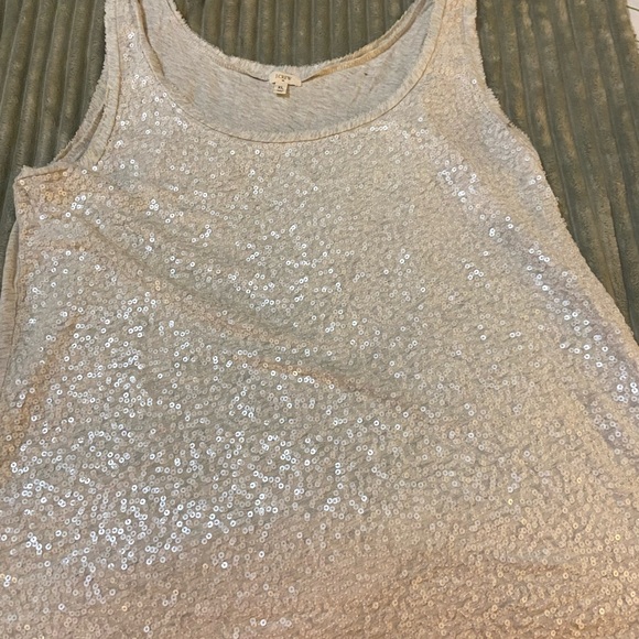 J Crew Sequin Tank Tops Set - Olive Green, Beige, Navy Blue and Oatmeal Size XL - Picture 14 of 14